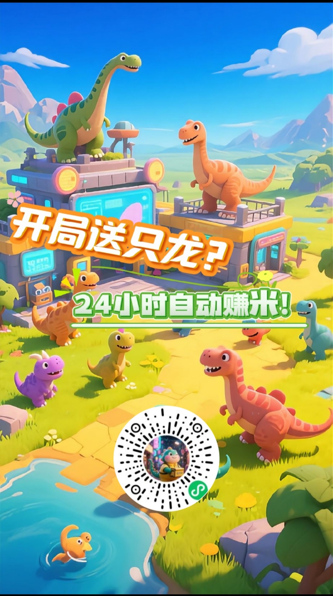 恐龙挂机，零撸，挂机产生金币领分红-52首码网-网上创业赚钱首码项目免费推广发布平台-首码项目网